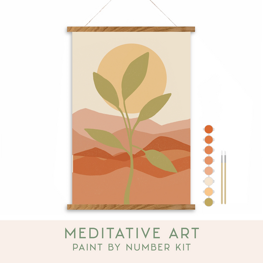 Desert Sunset Meditative Art Paint By Number Kit
