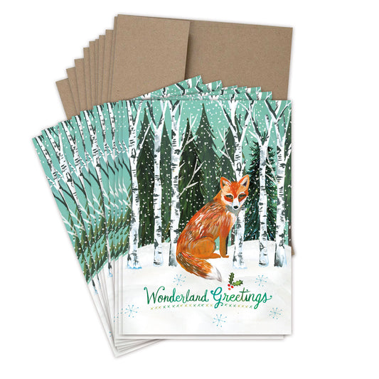 Wonderland Fox | Boxed Holiday Greeting Card Set of 10