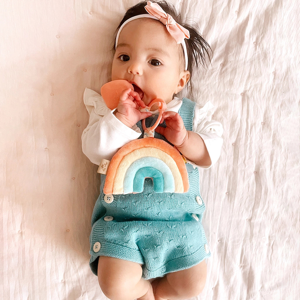 Itzy Pal Plush + Teether - Rainbow