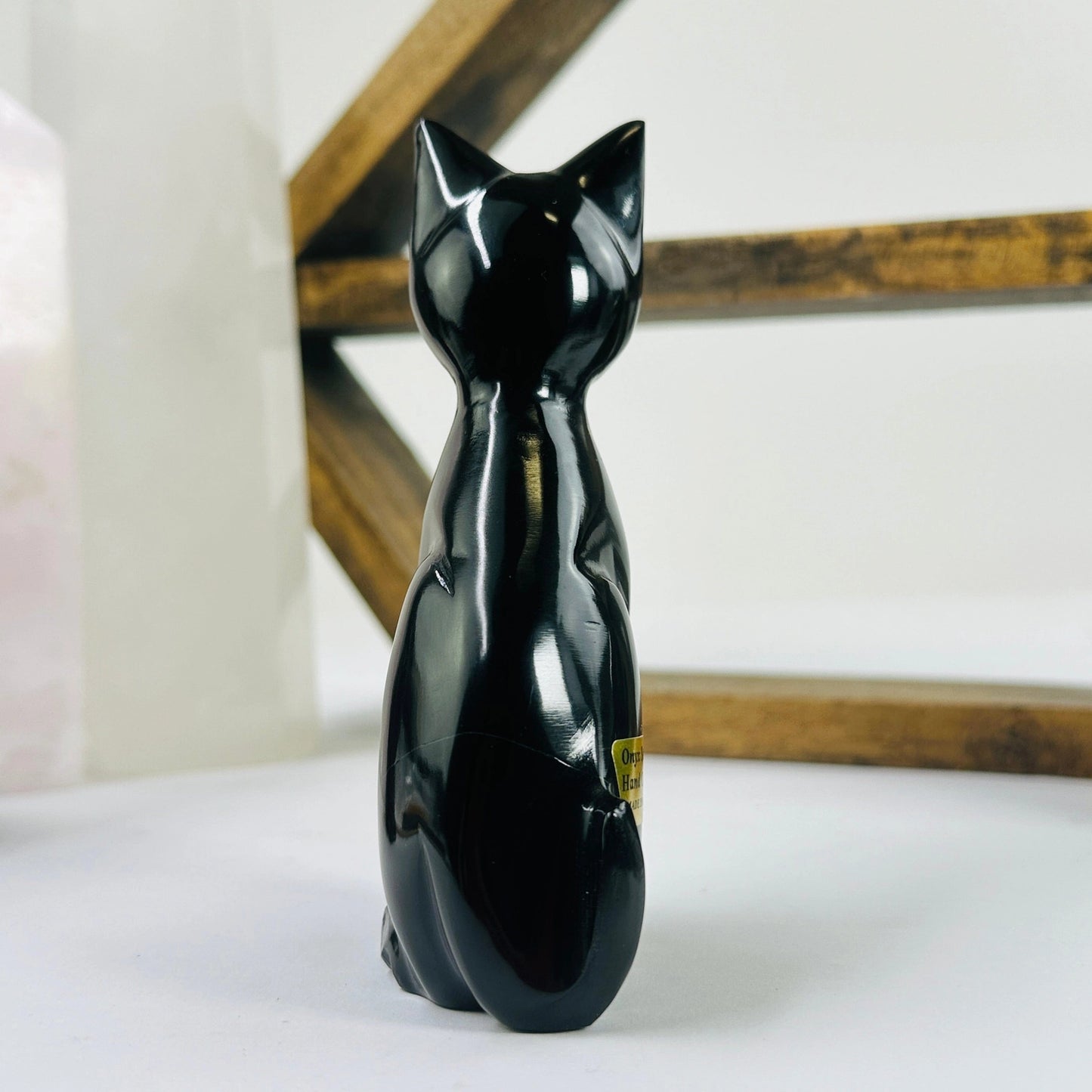 Hand-Carved Black Onyx Cat