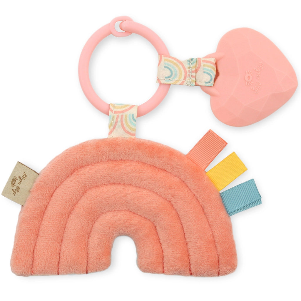 Itzy Pal Plush + Teether - Rainbow