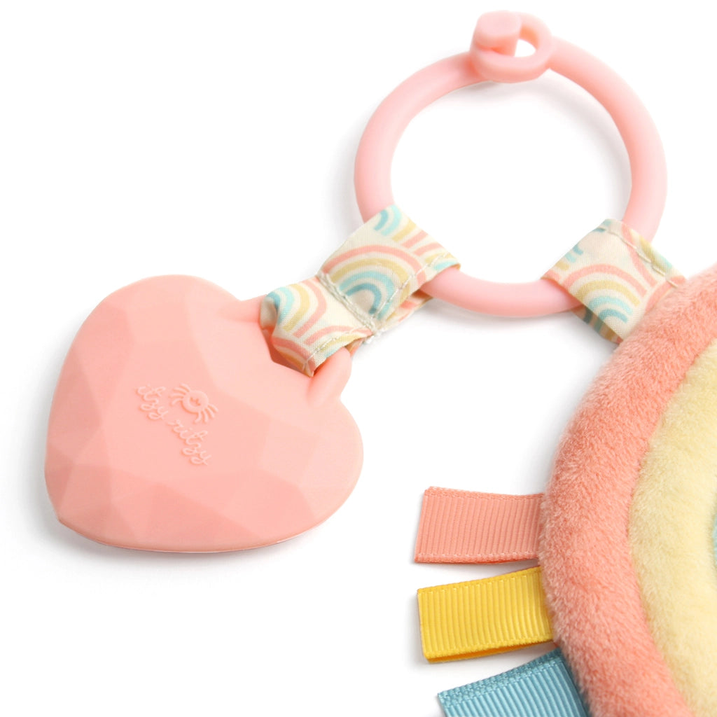 Itzy Pal Plush + Teether - Rainbow