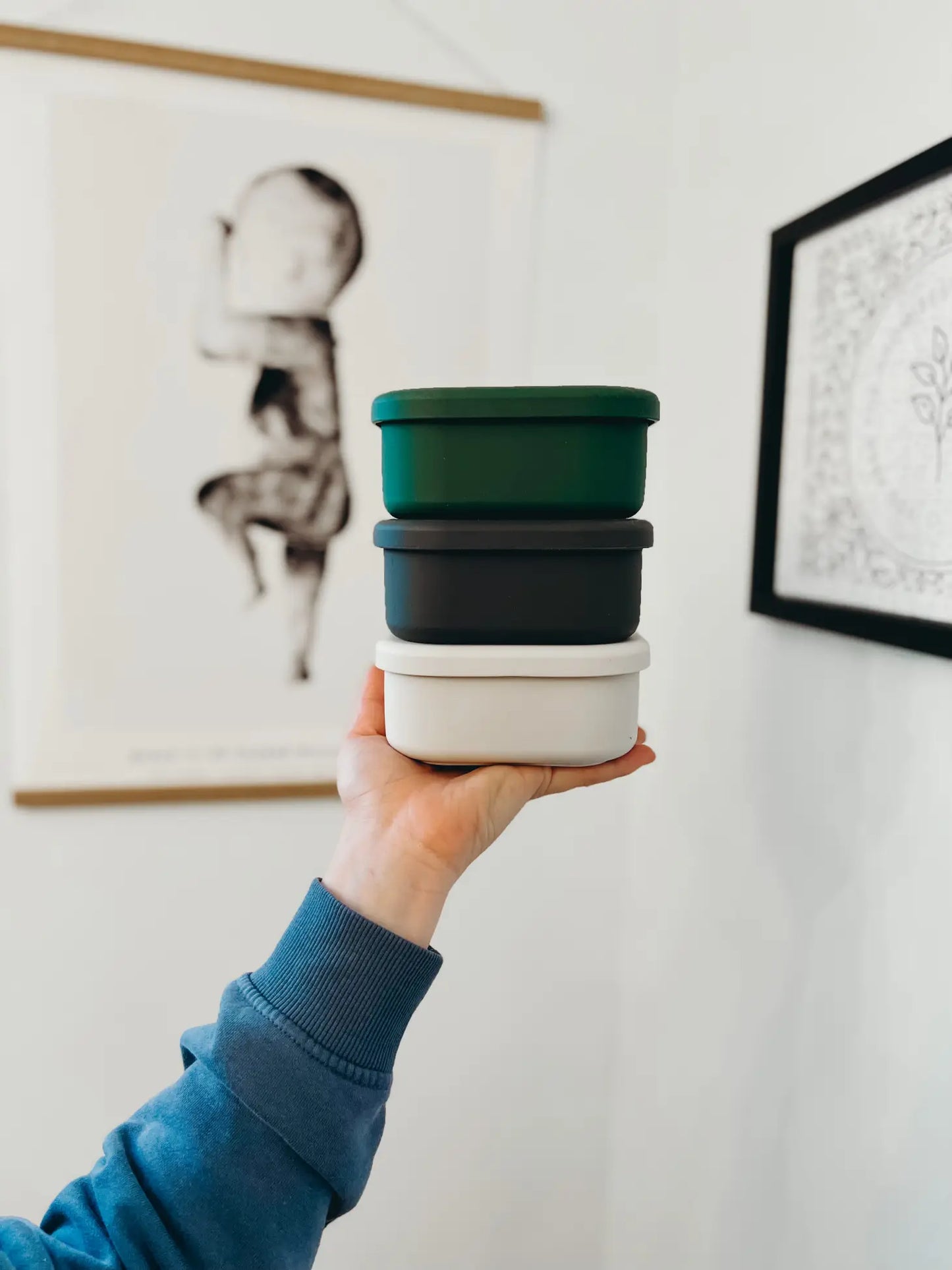 Mini Silicone Bento Box - Denim