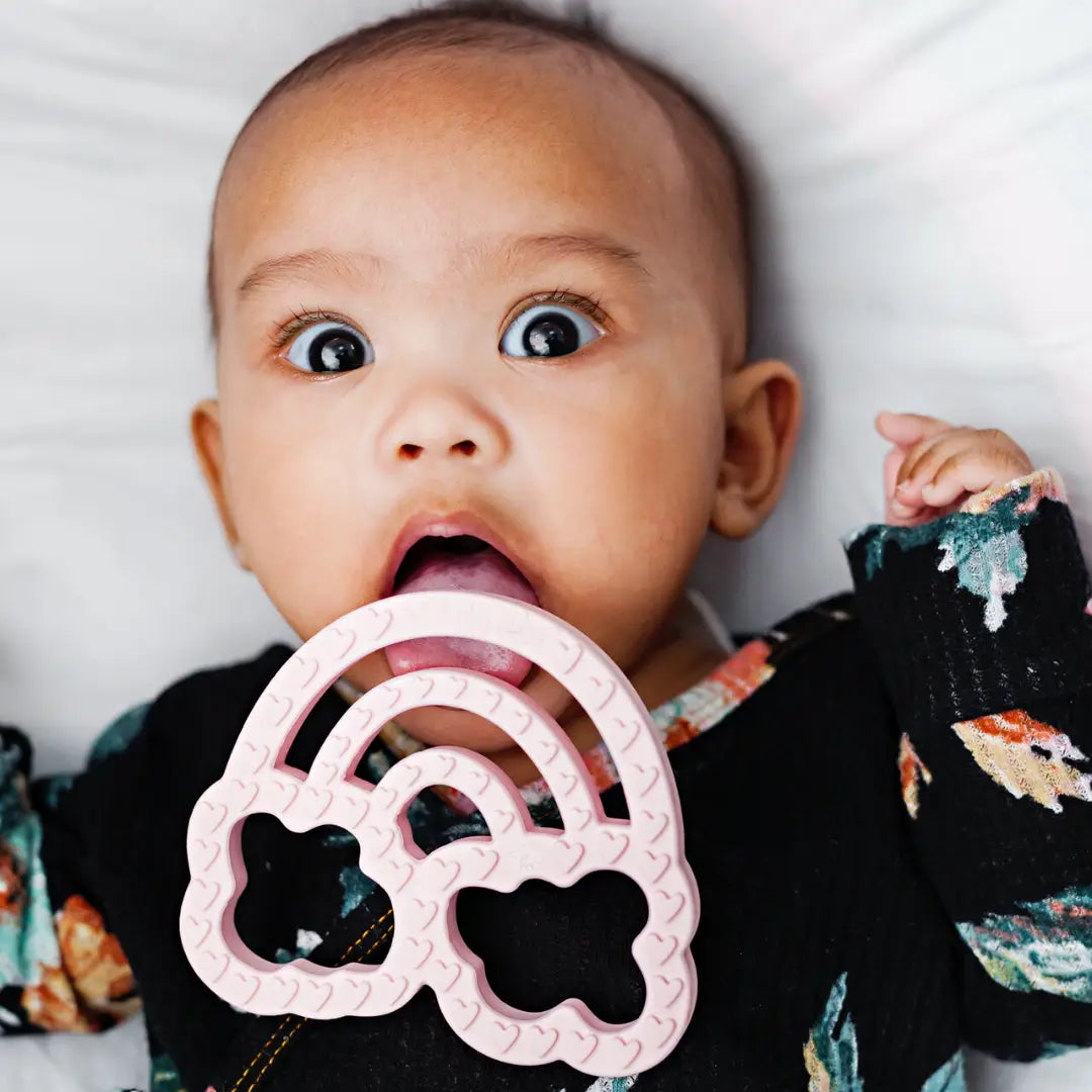 Chew Crew Silicone Baby Teether - Rainbow
