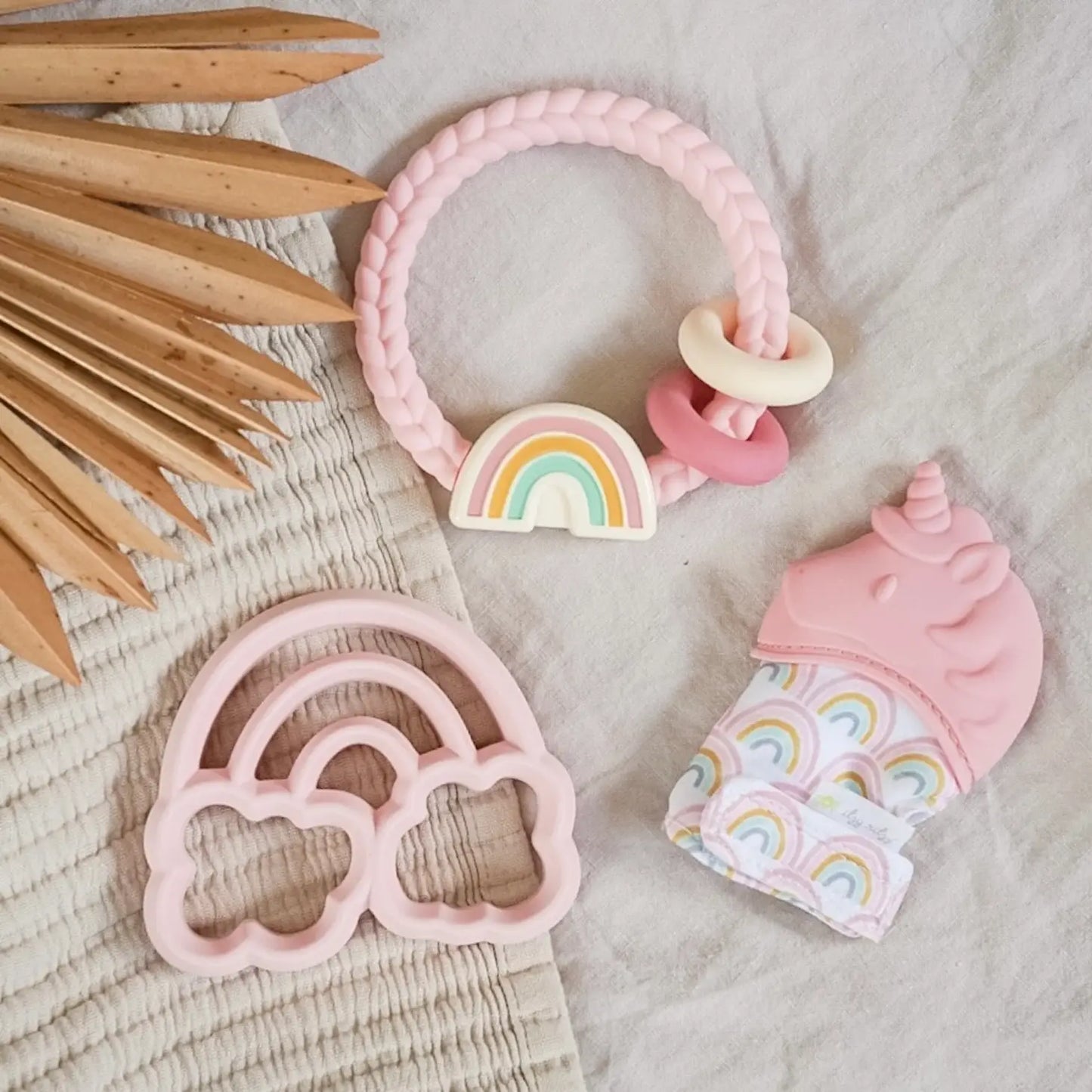 Ritzy Rattle - Silicone Teether Rattle - Lilac Dino