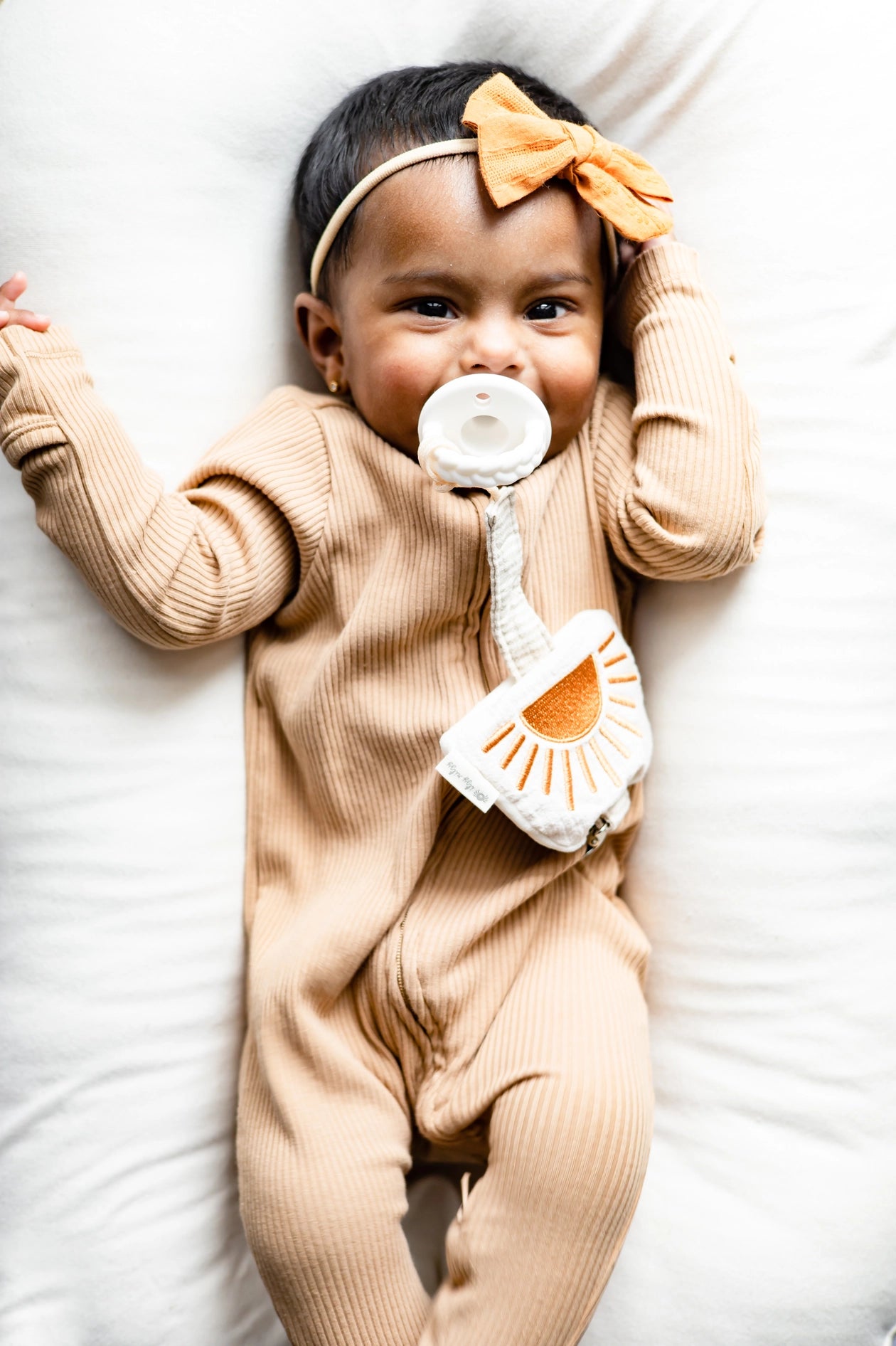 Soothe & Store Pacifier Clip - Sun
