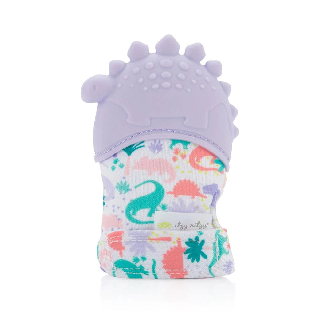 Itzy Mitt - Teething Mitten - Lilac Dino