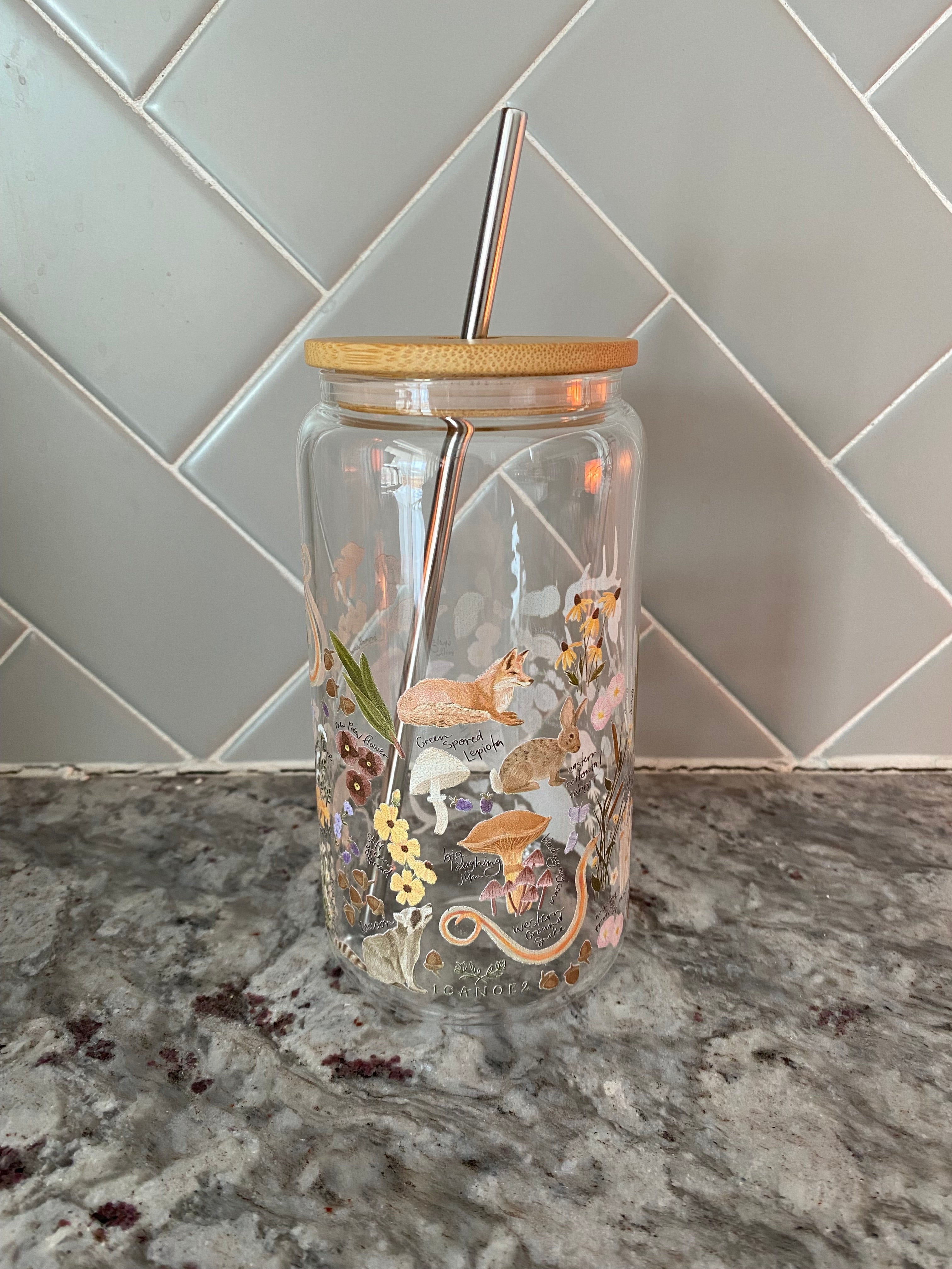 Home Basics Glass Jar with Copper Top Medium