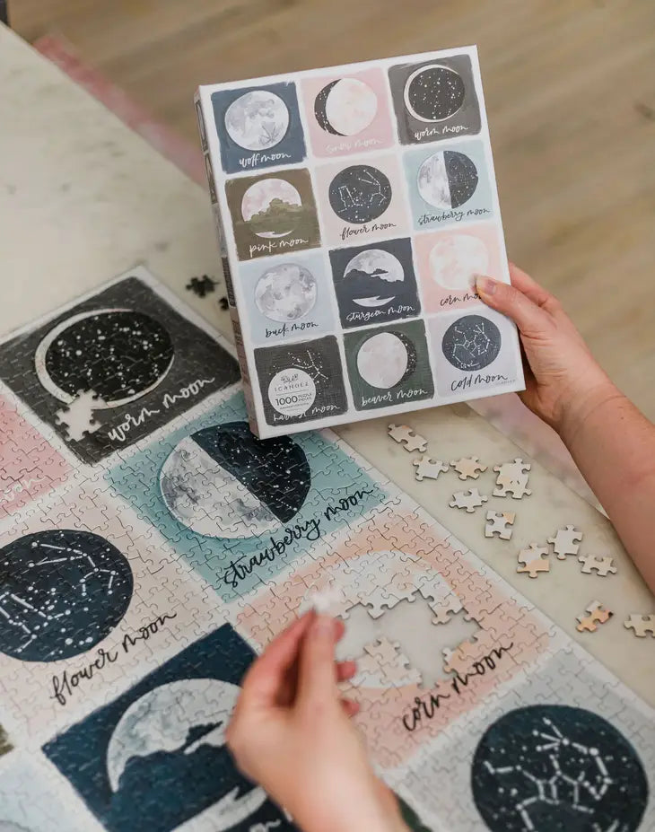 1000 Piece Puzzle - Painted Moons