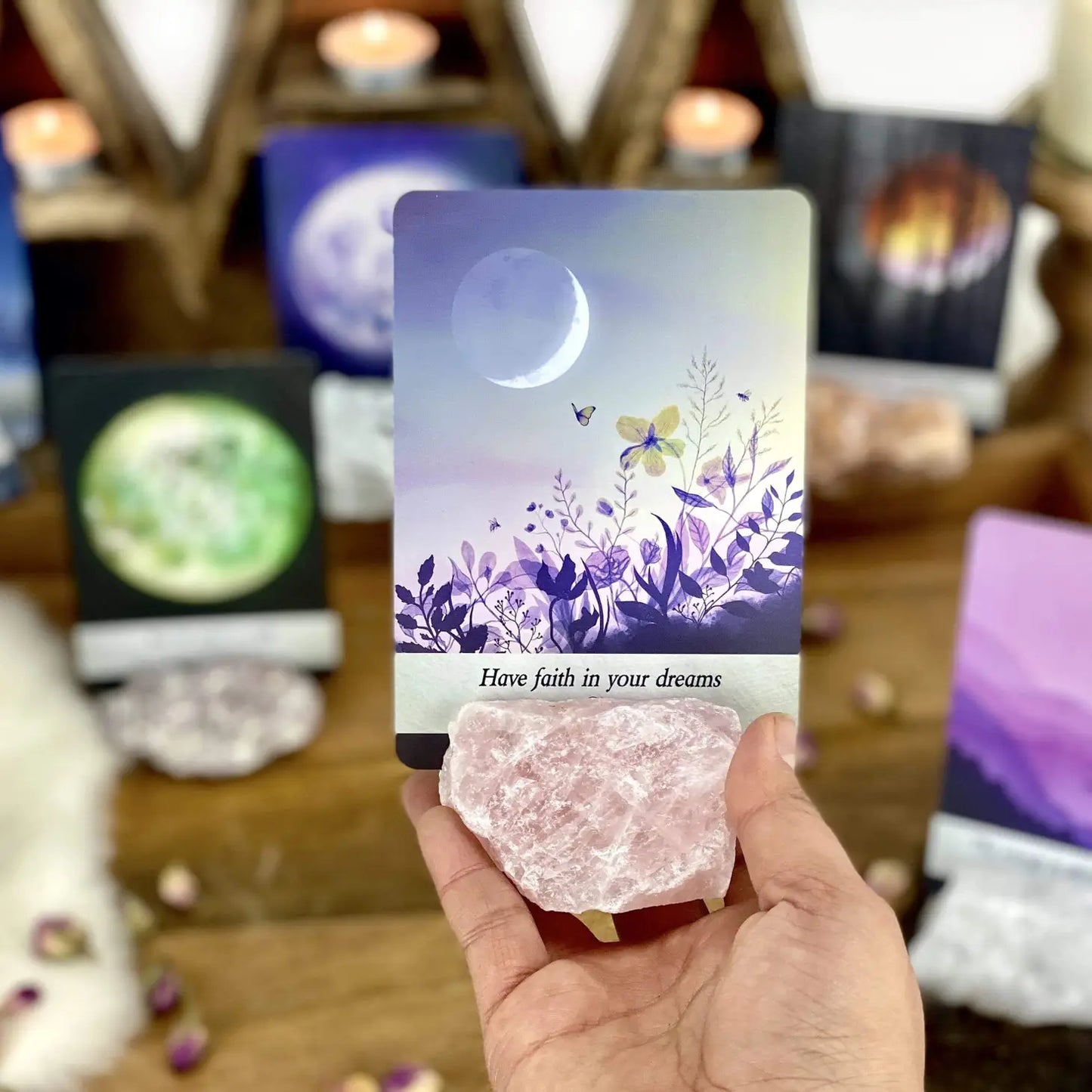 Natural Crystal Card Holder | Amethyst