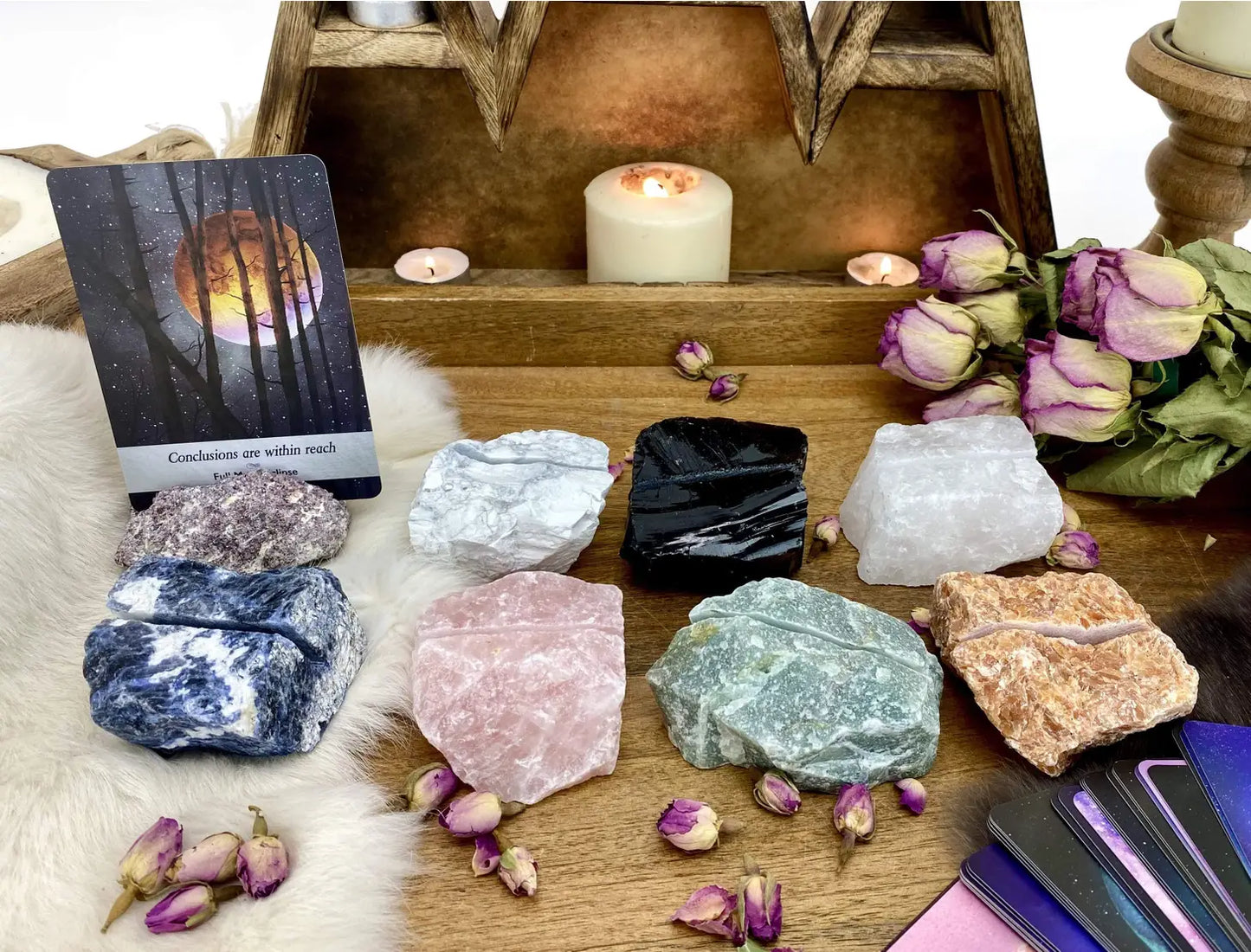 Natural Crystal Card Holder | Amethyst