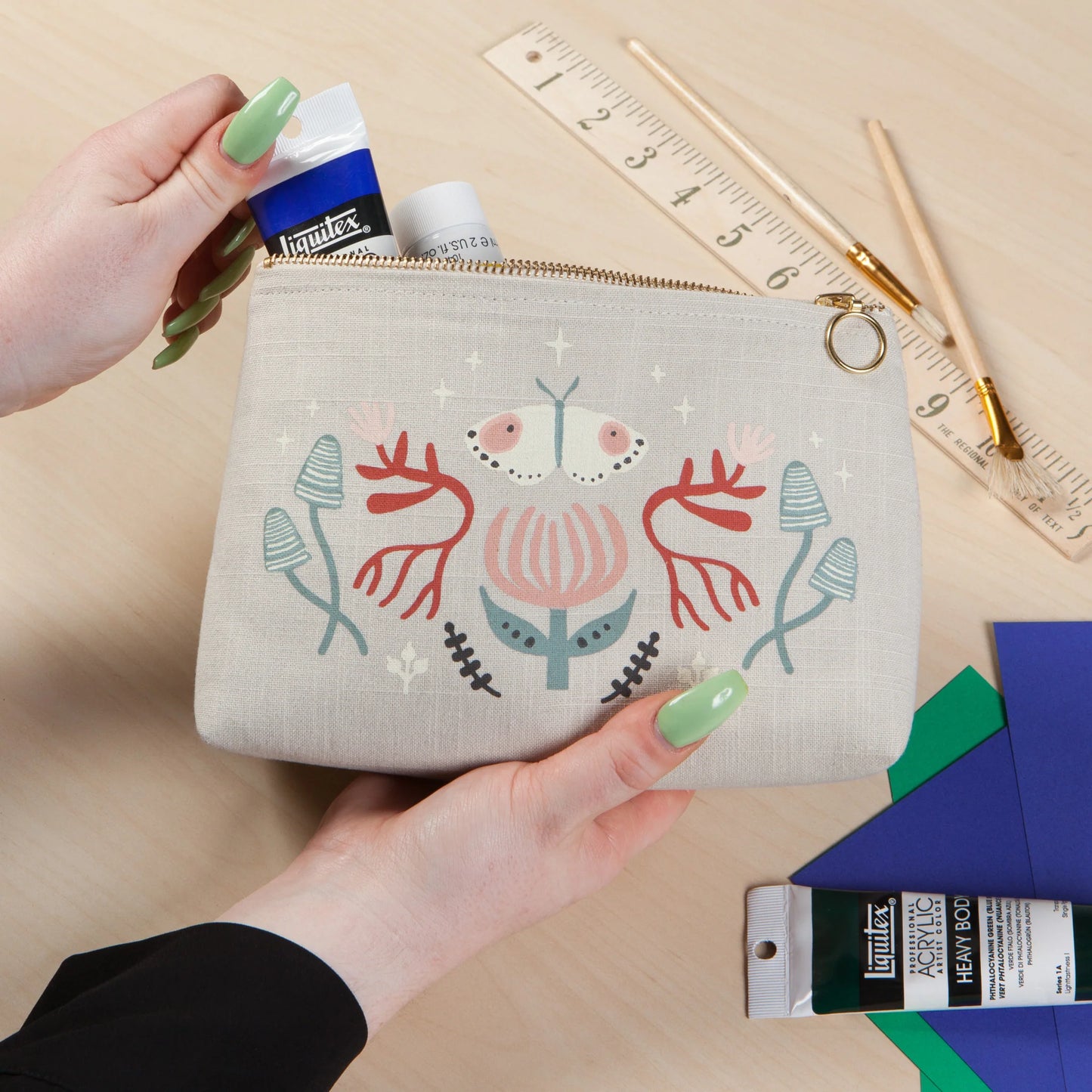 Far and Away Small Cosmetic Bag
