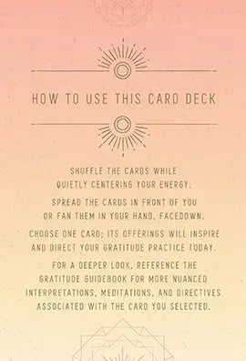 Gratitude Inspirational Card Deck & Guidebook