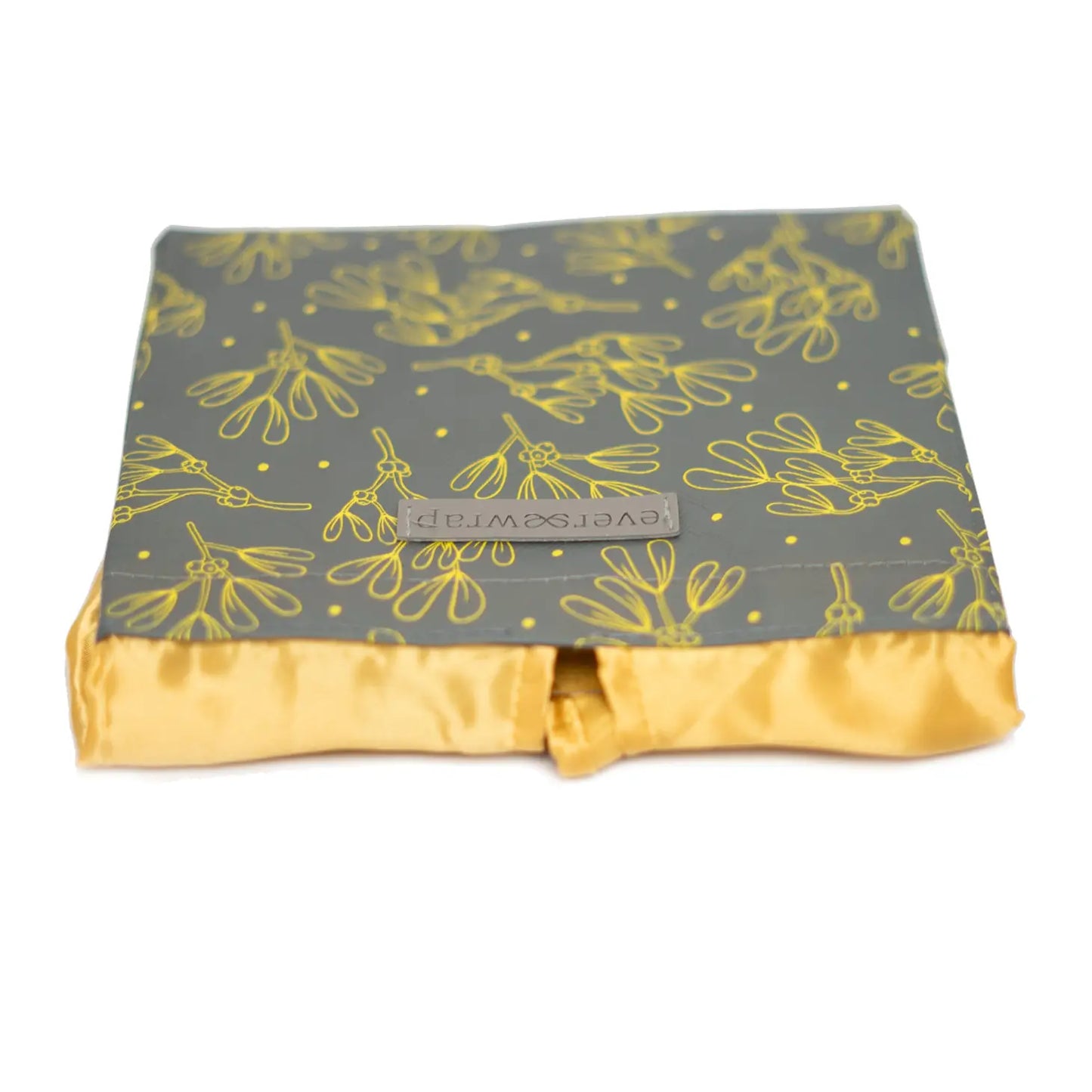 Small Grey & Gold Floral Reusable Gift Bag
