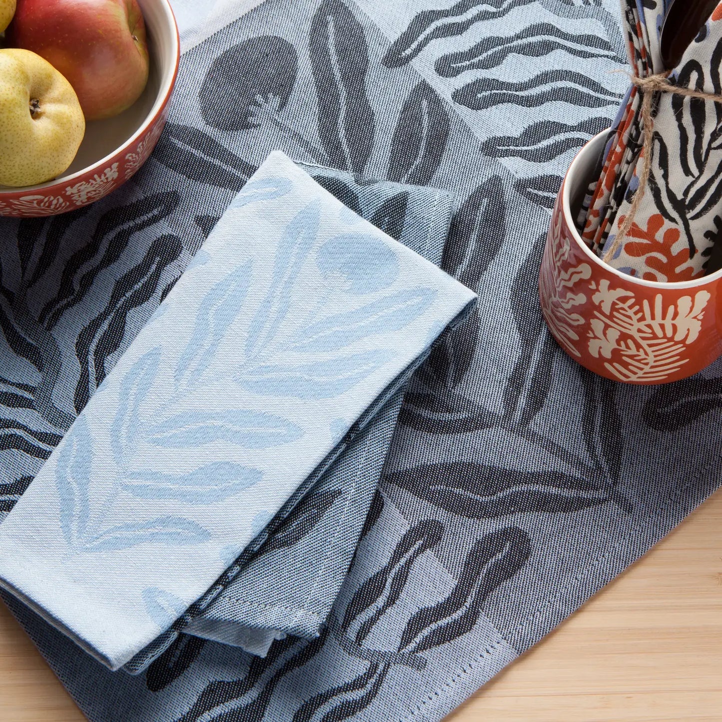 Reusable Cotton Jacquard Napkins - Entwine