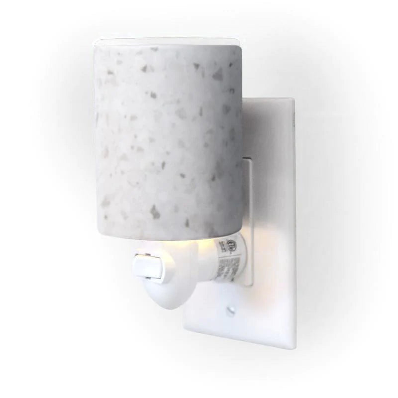 Outlet Plug-In Wax Melt Warmer - White Terrazzo