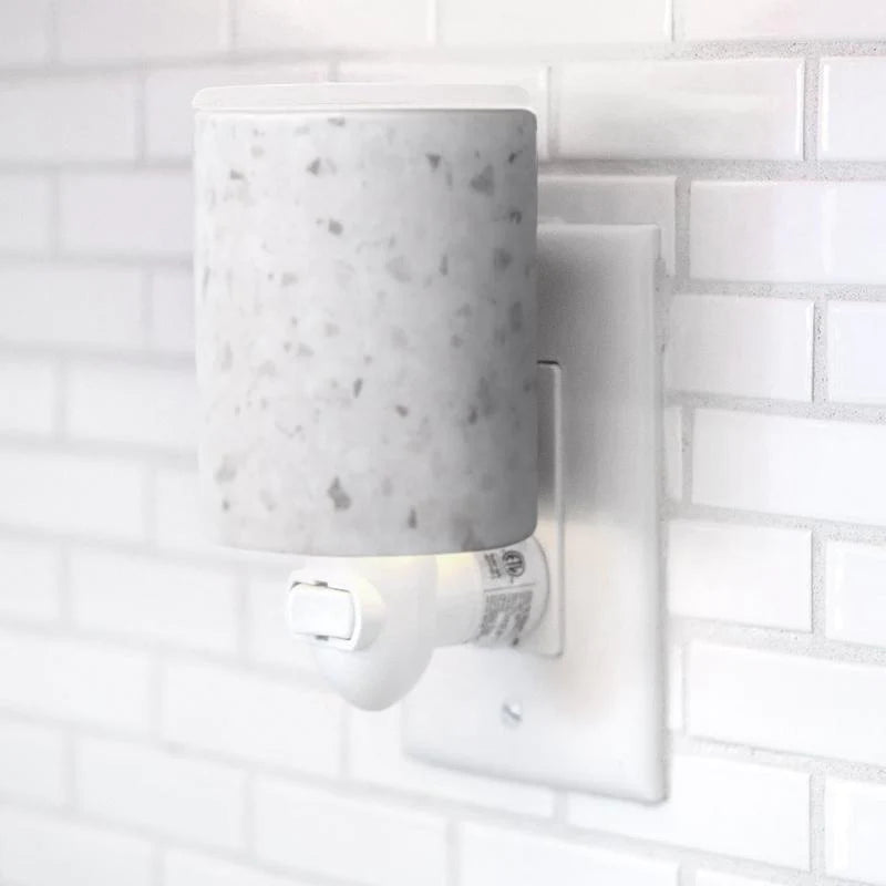 Outlet Plug-In Wax Melt Warmer - White Terrazzo