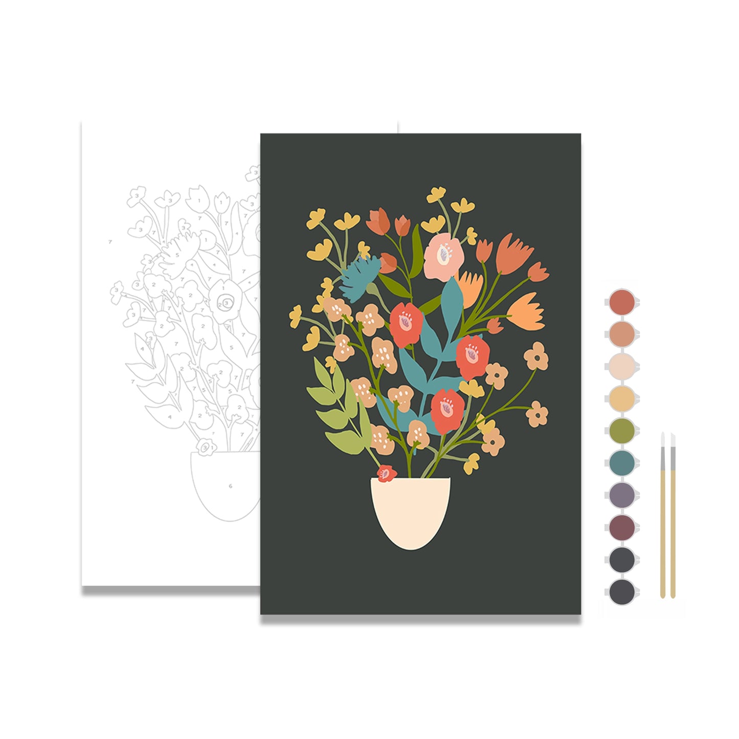 Flower Bouquet Meditative Art Paint By Number Kit