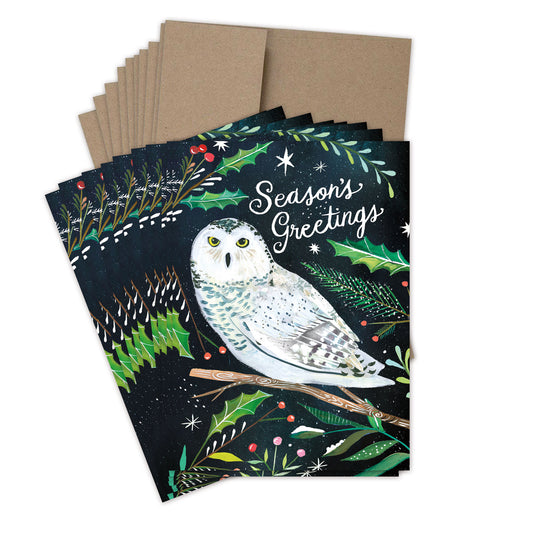 Snowy Owl | Boxed Holiday Greeting Card Set of 10