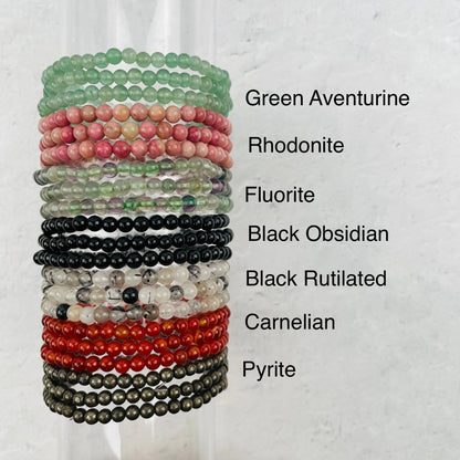 Natural Crystal Bracelets [4mm]