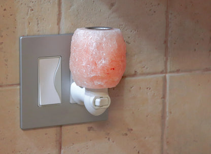 Natural Pink Himalayan Salt Lamp & Oil Diffuser Nightlight