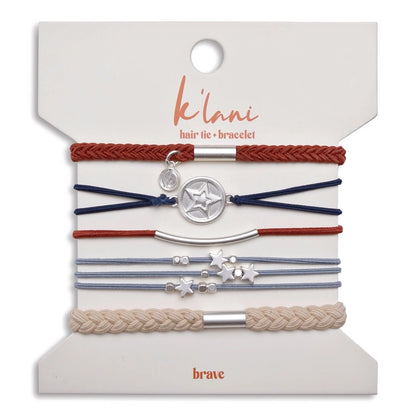 K'Lani Hair Tie Bracelet Set - Brave
