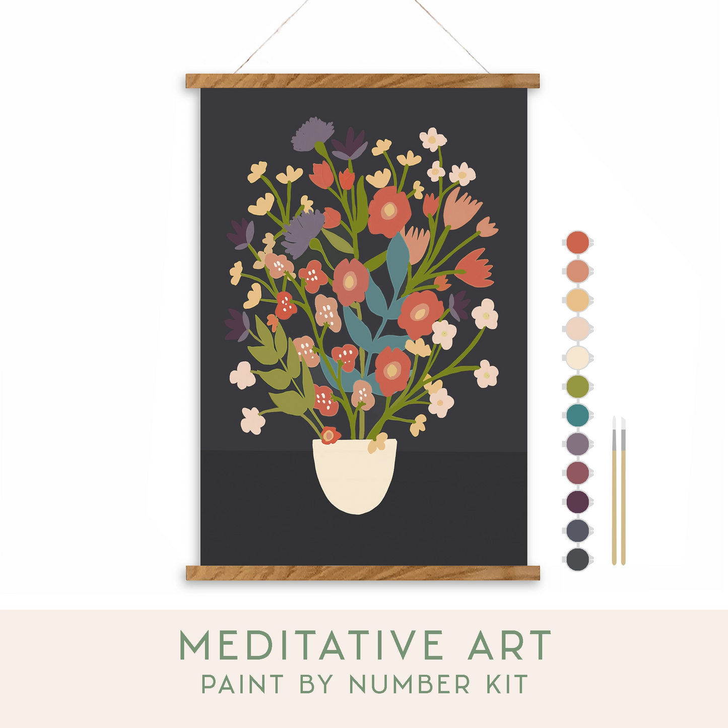 Flower Bouquet Meditative Art Paint By Number Kit