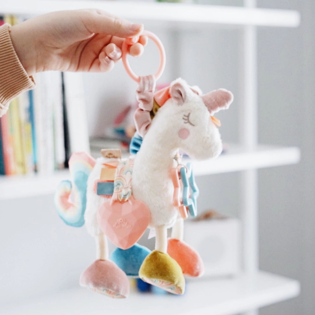 Itzy Friends Link + Love Activity Plush w/Teether Toy - Unicorn