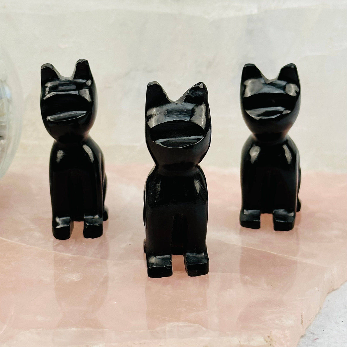 Black Onyx Gemstone Cat