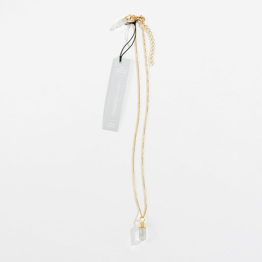 Mini Pendulum Necklace - Clear Quartz