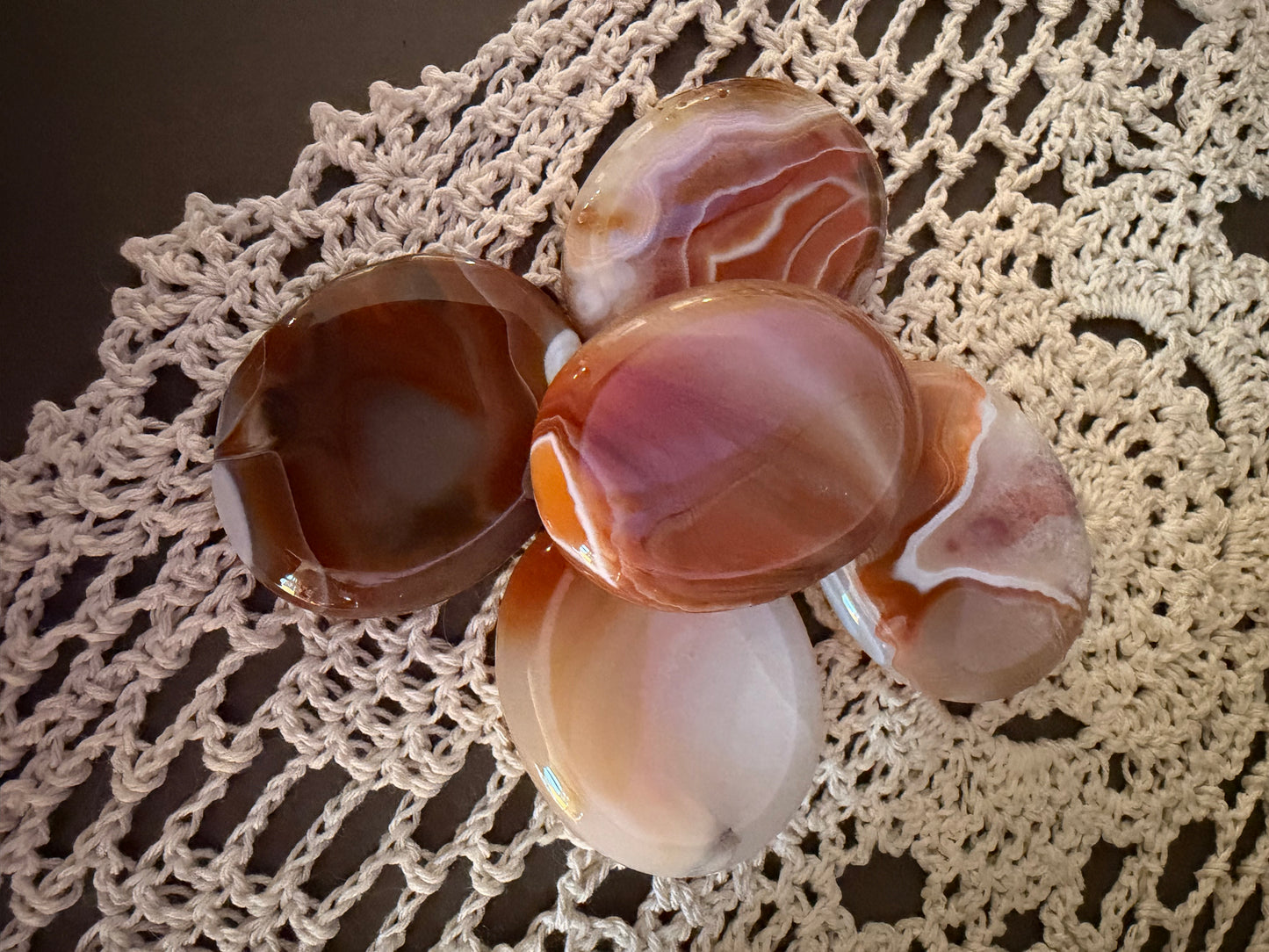 Banded Carnelian Worry Stone