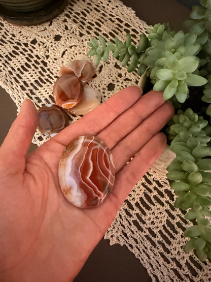Banded Carnelian Worry Stone