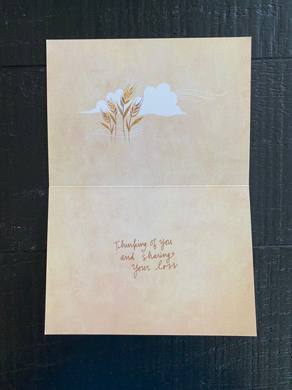 Wheatfield Sunset | Sympathy Greeting Card
