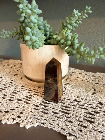 Tiger Eye 4 Sided Obelisk (~3in/7.5cm)