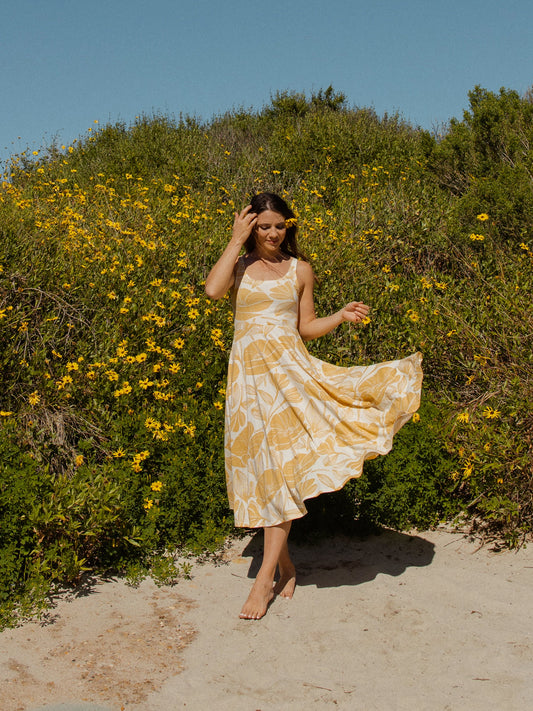 Golden Poppies Midi Dress *COLLECTIVE*