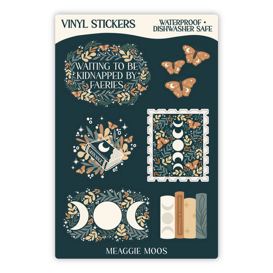 Faerie Garden Bookish | Vinyl Sticker Sheet