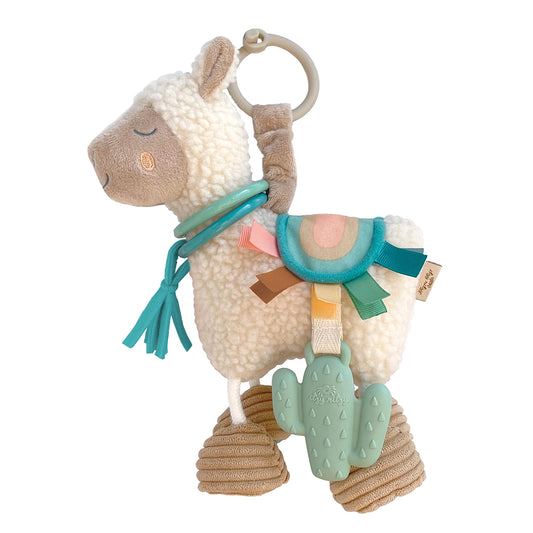 Itzy Friends Link + Love Activity Plush w/Teether Toy - Llama