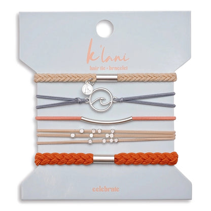 K'Lani Hair Tie Bracelet Set - Celebrate