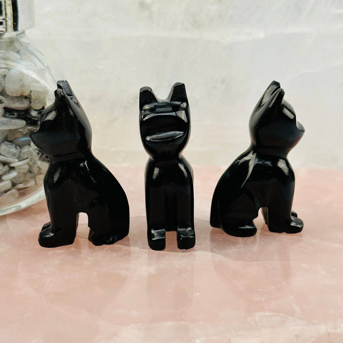 Black Onyx Gemstone Cat