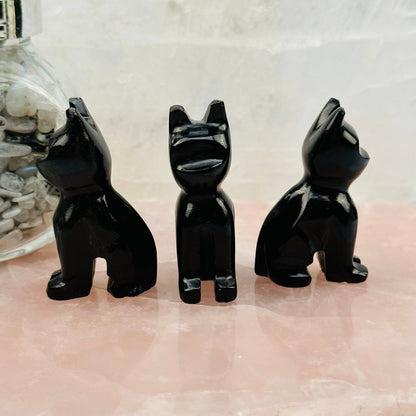 Black Onyx Gemstone Cat