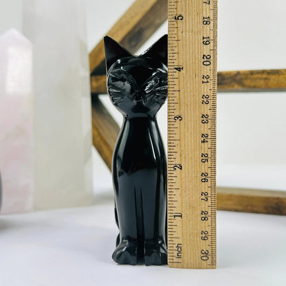 Hand-Carved Black Onyx Cat