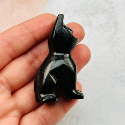 Black Onyx Gemstone Cat