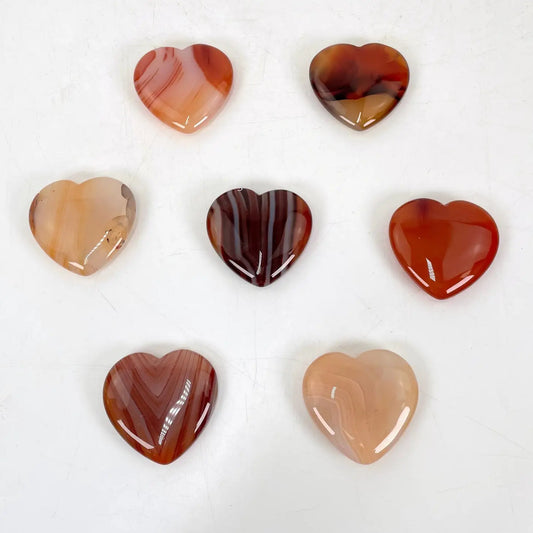 Carnelian Polished Crystal Heart [palm stone]