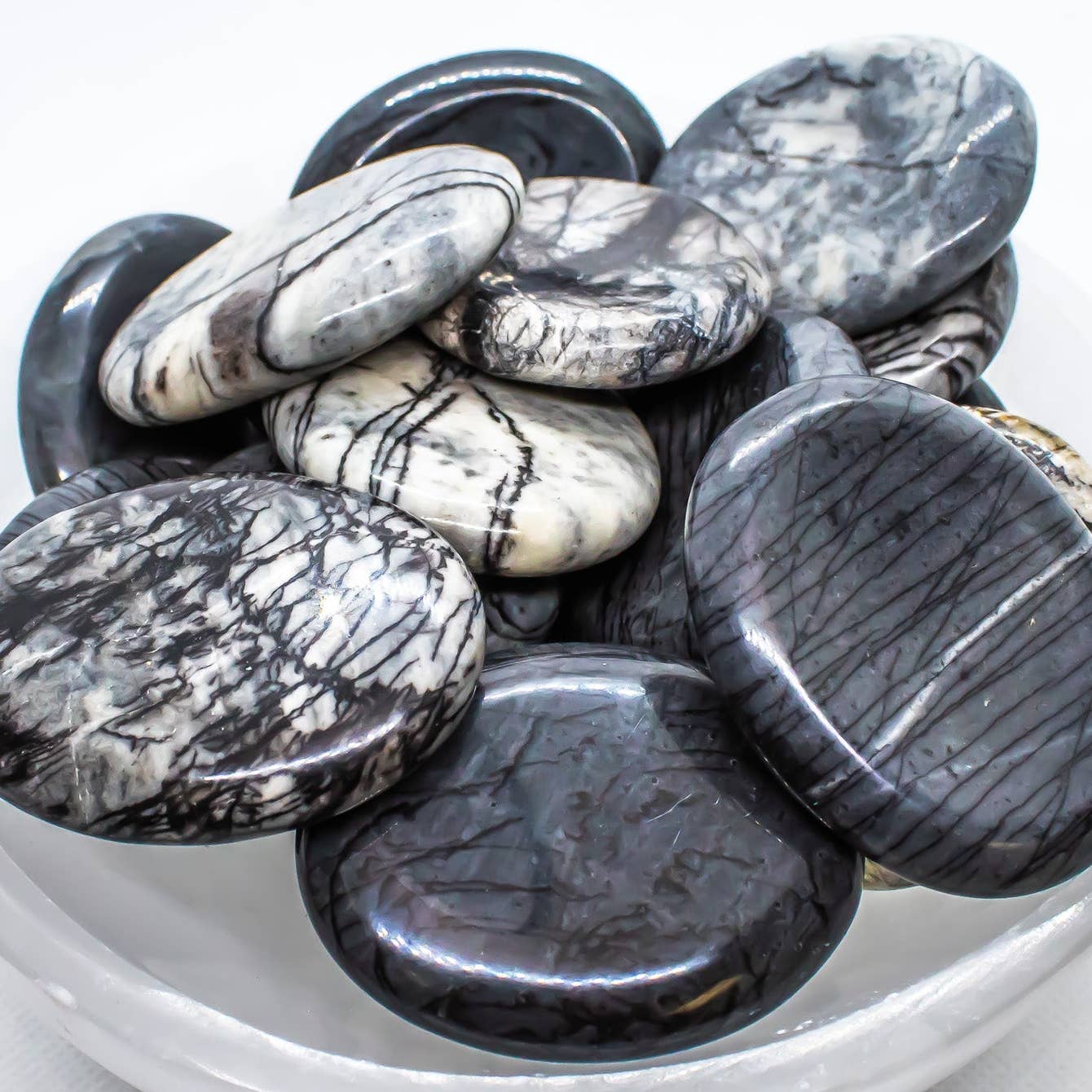 Spiderweb Jasper Worry Stone