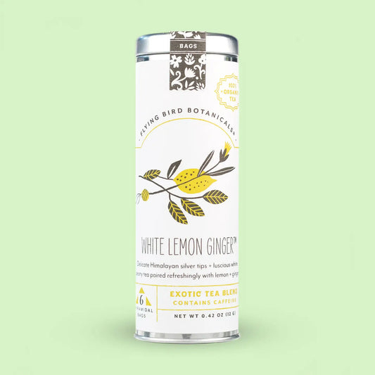 White Lemon Ginger – 6 Tea Bag Tin