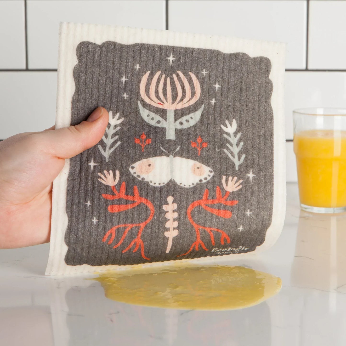 Swedish Sponge Dishcloth - Daisies