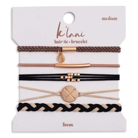 K'Lani Hair Tie Bracelet Set - Focus