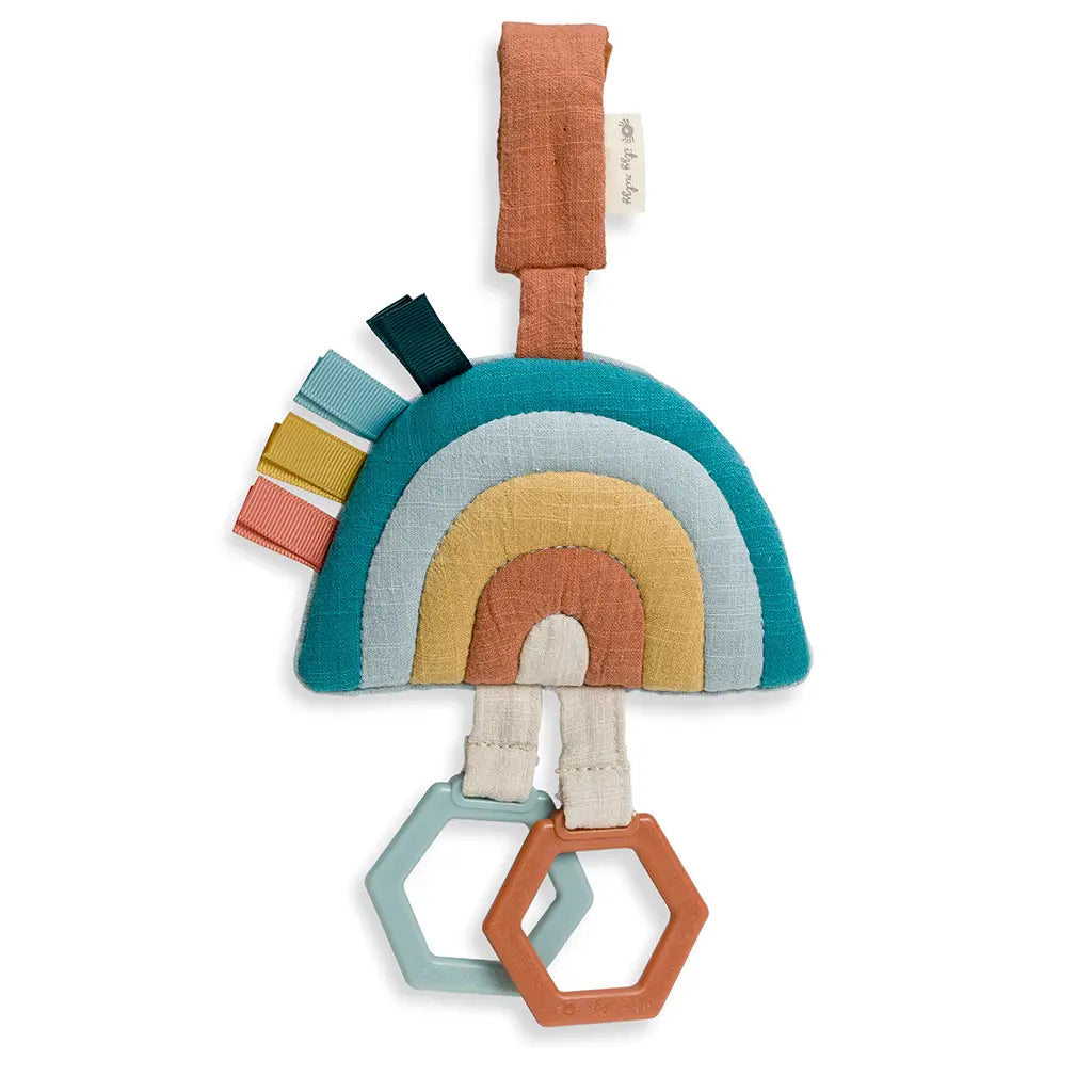 Ritzy Jingle - Attachable Travel Toy - Neutral Rainbow