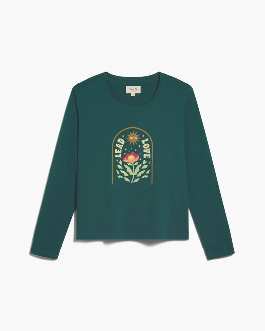 Lead with Love Boxy Long Sleeve Tee [Organic Cotton] [S + L ONLY]