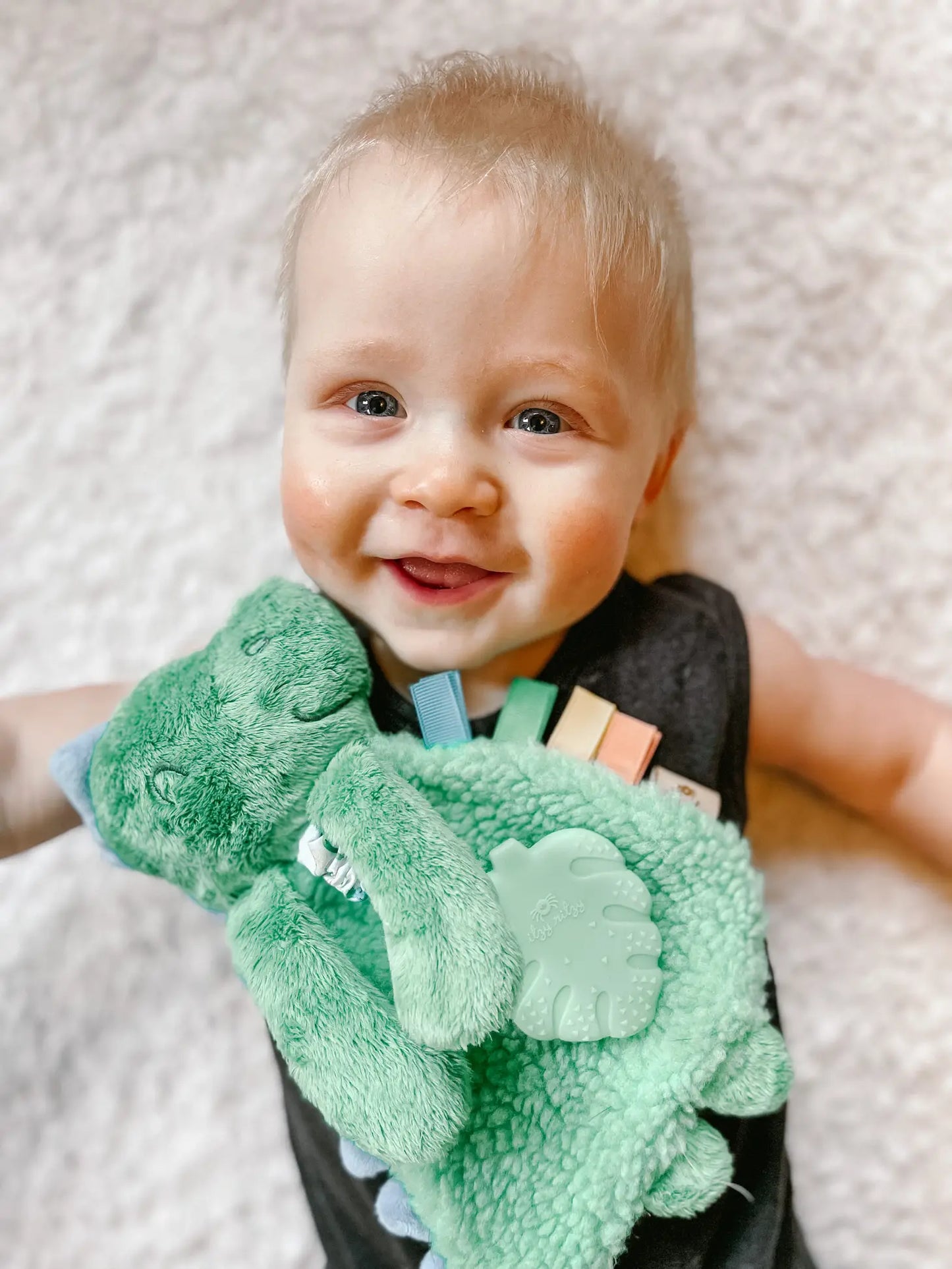 Itzy Lovey Plush + Teether Toy - Dino